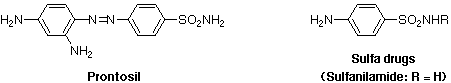 Structures of Prontosil and Sulfa Drugs